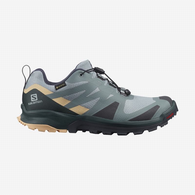 SALOMON XA ROGG GTX W Philippines - Women's Trail Running Shoes - Green/Cream | 197468-PDQ